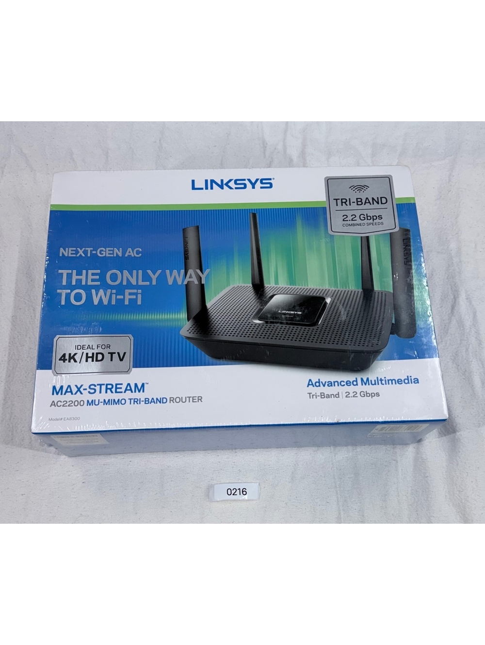 Linksys Max-Stream AC2200 MU-MIMO Tri-Band Wi-Fi Router - Ideal for 4K/HD TV, 2.